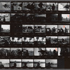 Contact sheet of James Baldwin in silhouette against water