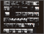 Contact sheet of James Baldwin in silhouette against water