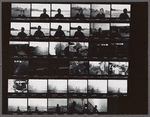 Contact sheet of James Baldwin laughing with back to water