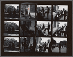Contact sheet of James Baldwin getting a shoeshine