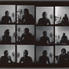Contact sheet of James Baldwin with cattail plant