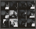 Contact sheet of James Baldwin with Engin Cezzar and Gülriz Sururi