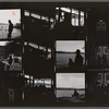 Contact sheet of James Baldwin in silhouette against water