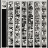 Contact sheet of James Baldwin in checkered shirt