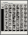 Contact sheet of James Baldwin in checkered shirt