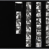 Contact sheet of James Baldwin in dark clothes and chair