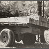 Railroad ties, handhewn. Principal use to which timber is put in this county, Brown County, Indiana.