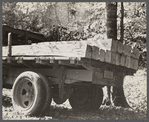 Railroad ties, handhewn. Principal use to which timber is put in this county, Brown County, Indiana.