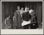 Client talks things over with the government representative, Brown County, Indiana.