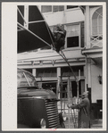 Preparations for fireman's carnival, July 4th celebration, State College, Pennsylvania.