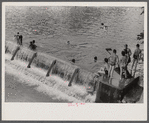 Swimming pool created by CCC (Civilian Conservation Corps) dam, Huntingdon, Pennsylvania.