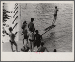 Swimming pool created by CCC (Civilian Conservation Corps) dam, Huntingdon, Pennsylvania.