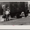 Negroes unloading crates and boxes to be used for firewood, alley dwelling area, Washington, D.C.