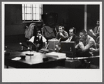 James Baldwin sitting with Burgess Meredith for "Blues for Mr. Charlie"
