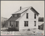 House of rehabilitant built with funds from Resettlement Administration loan and profit from chickens bought with Resettlement Administration loan. Hocking County, Ohio.