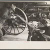 Rehabilitation client looking over farm implements, Jackson, Ohio