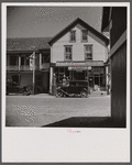 Air view (?). Lincoln, Vermont. Note country store with car parked in front.