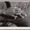 Tourist house, Truro. Hands of Portuguese from Cape Verde Islands. He has worked at fishing, and on the railroads, is now seventy and lives by boarding tourists during the short season. Truro, Massachusetts.