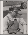 Fisherman wearing characteristic fisherman's hat. Provincetown, Massachusetts.