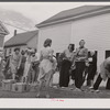 Tourists from the Boston boat buying seashell souvenirs. Provincetown, Massachusetts.