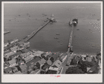 The tourist boat arrives. View from the Pilgrim monument. Provincetown, Massachusetts.