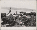 View of the town from the Pilgrim monument. Provincetown, Massachusetts.