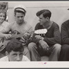 Local talent makes music on a Sunday afternoon under soldiers' monument. Provincetown, Massachusetts.