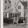 Tourists on the street. Provincetown, Massachusetts.
