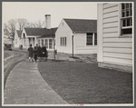 Children leaving grade school at Reedsville, West Virginia.
