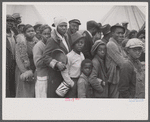 Flood refugees lined up and waiting for food at Marianna, Arkansas, refugee camp.