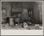 Interior of house demolished by flood of 1937, Smithland, Kentucky.