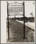 Sign on city limits of Franklin, New Hampshire.