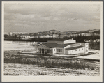 View of gymnasium and recreational center. Arthurdale project, Reedsville, West Virginia.