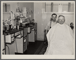 The cooperative barber shop at Arthurdale project. Reedsville, West Virginia.