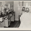 The cooperative barber shop at Arthurdale project. Reedsville, West Virginia.