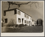 Completed two-family cinder block house. Greenbelt, Maryland.