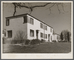 Completed two-family cinder block house. Greenbelt, Maryland.