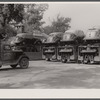 Automobile convoys at Amity Hall, Pennsylvania.