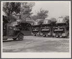 Automobile convoys at Amity Hall, Pennsylvania.
