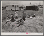 Children of defense workers playing in "their backyards." Trailer camp, Mount Vernon Highway, Alexandria, Virginia.