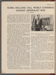 Gorki, Rolland call world congress against imperialist war