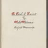 A Carol of Harvest, for 1867: autograph manuscript signed