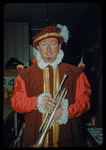 Trumpeter Abe Katz in costume for Don Carlo at the Metropolitan Opera
