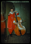Double bass player Ernest Gruen in costume for Don Giovanni at the Metropolitan Opera