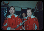 Oboists John Leoncavallo and William Arrowsmith in costume for Don Giovanni at the Metropolitan Opera