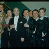 Anne Bollinger (?), Cesare Siepi, Regina Resnik, conductor Max Rudolf, Jan Peerce, Salvatore Baccaloni (?), and Margaret Harshaw during a Metropolitan Opera tour of Don Giovanni in Cleveland, Ohio