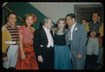 Mario Del Monaco, Risë Stevens, conductor Fritz Reiner, unidentified woman, and Richard Tucker during a Metropolitan Opera tour of Carmen in Cleveland, Ohio