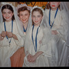 Dancer Gudrun Lober and supernumeraries in costume for Cavalleria Rusticana at the Metropolitan Opera