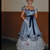 Unidentified performer in costume for Les Contes d'Hoffmann at the Metropolitan Opera