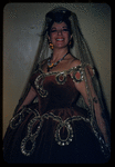 Unidentified performer in costume for Les Contes d'Hoffmann at the Metropolitan Opera